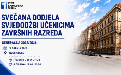 Svečana dodjela svjedodžbi učenicima završnih razreda